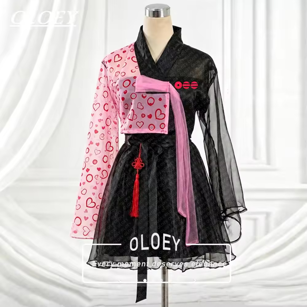 Modern Korean Lifestyle - OLOEY Nowoczesny Czarny Krótki Koncertowy Hanbok
